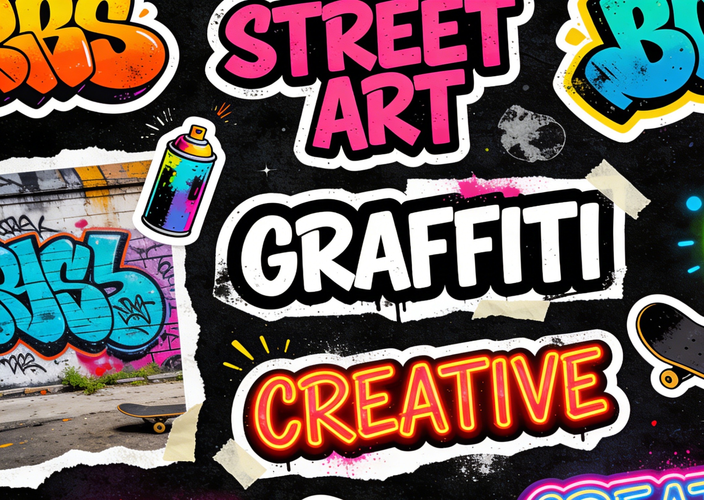 A graffiti-style sticker