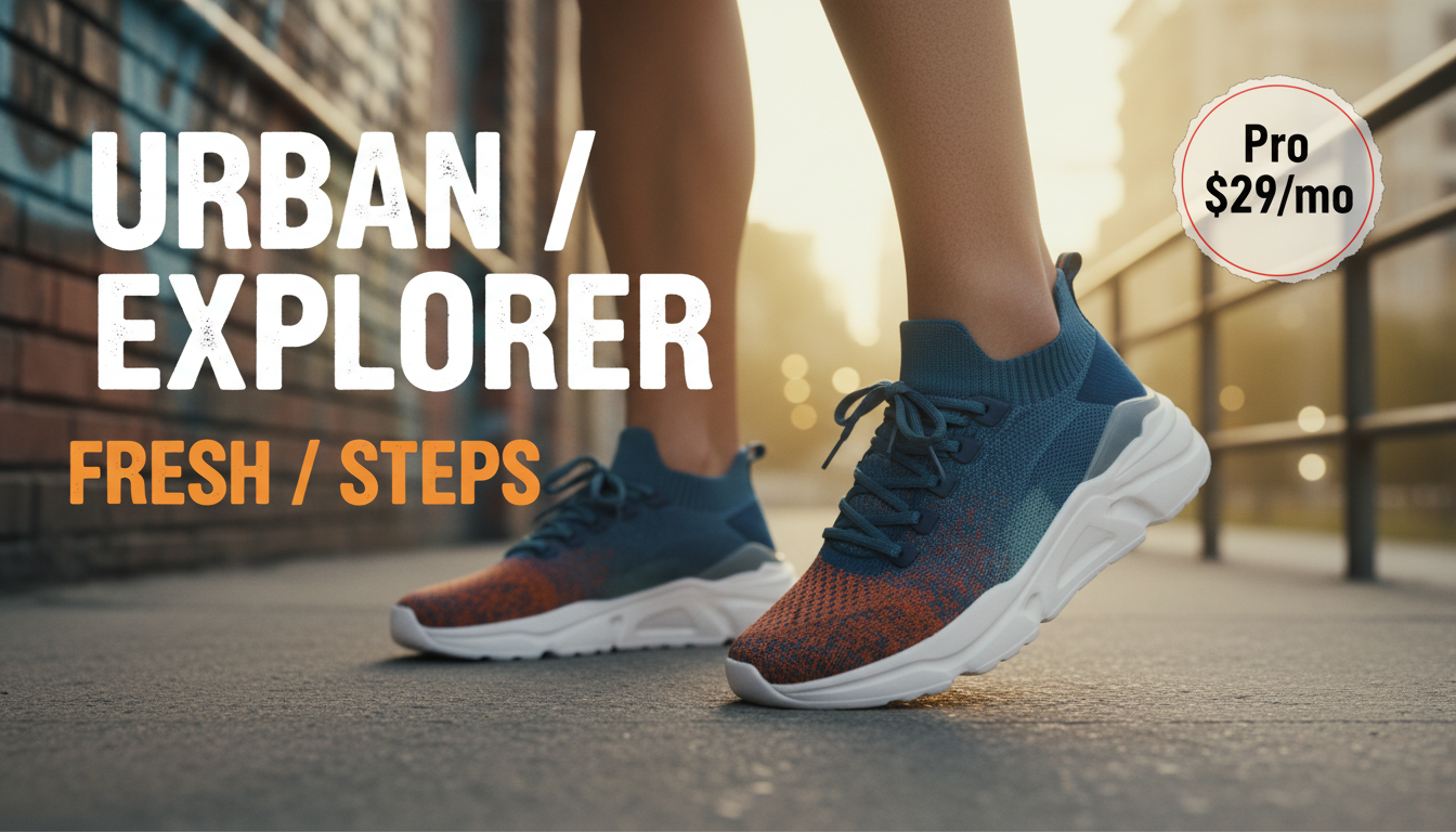 AI fashion sneakers ad