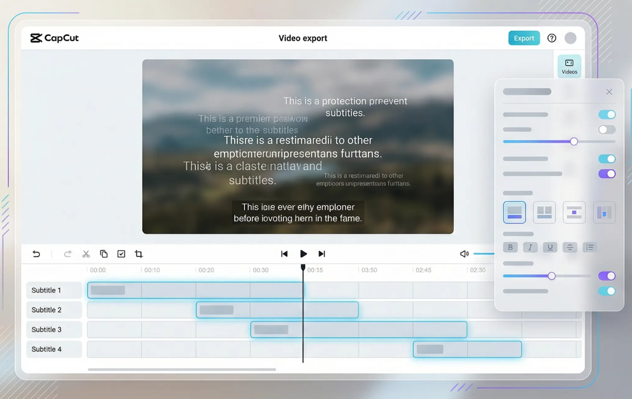 Membagi subtitle dalam CapCut