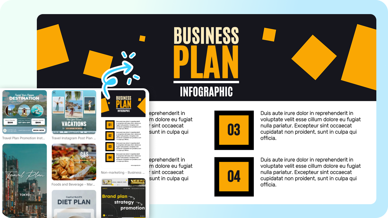 Customizable layout for your business needs