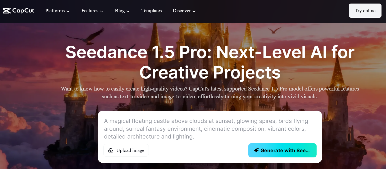 CapCut Seedance 1.5 Pro AI Video Generator