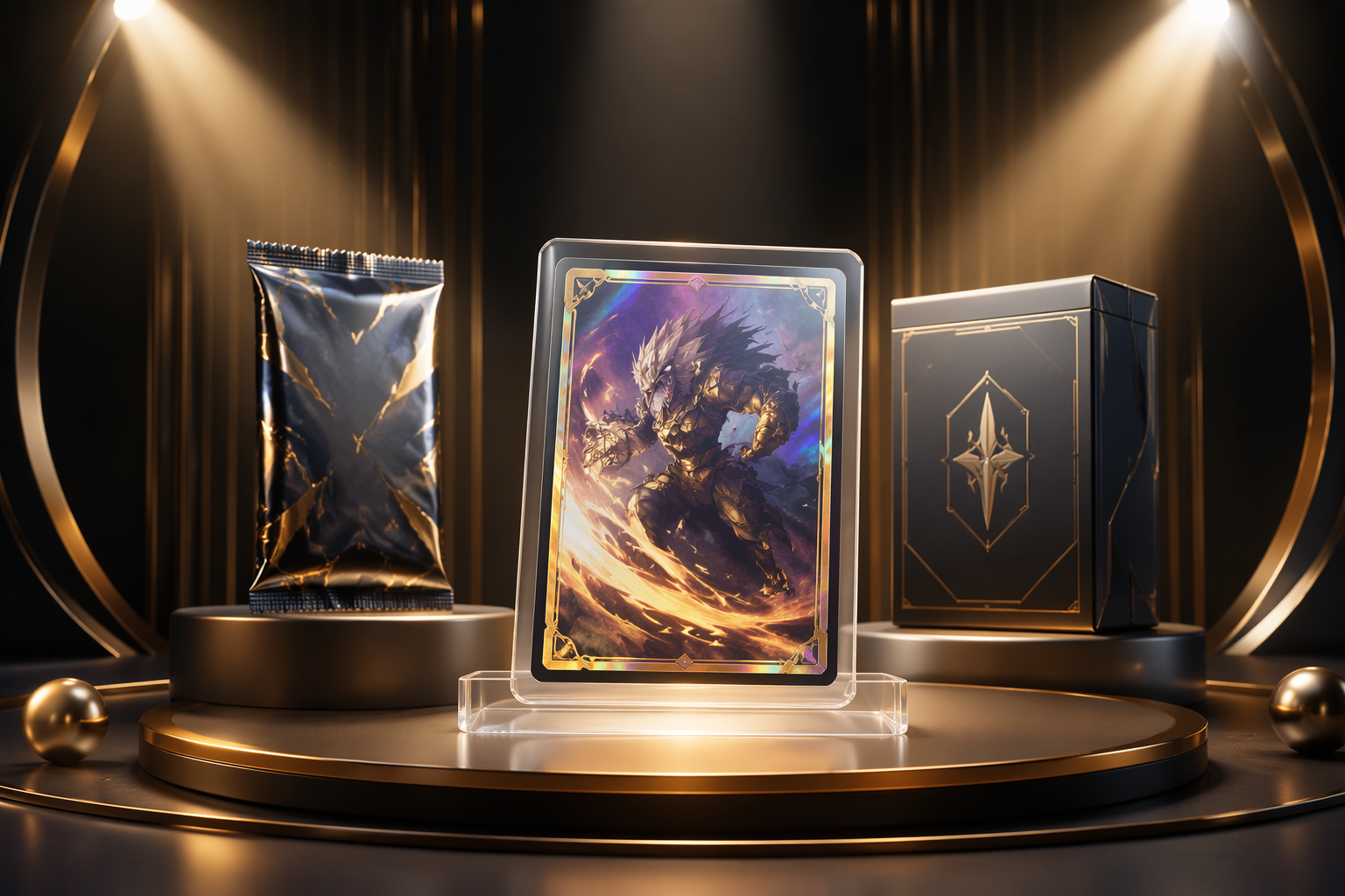 AI Trading Card promotional card mockups