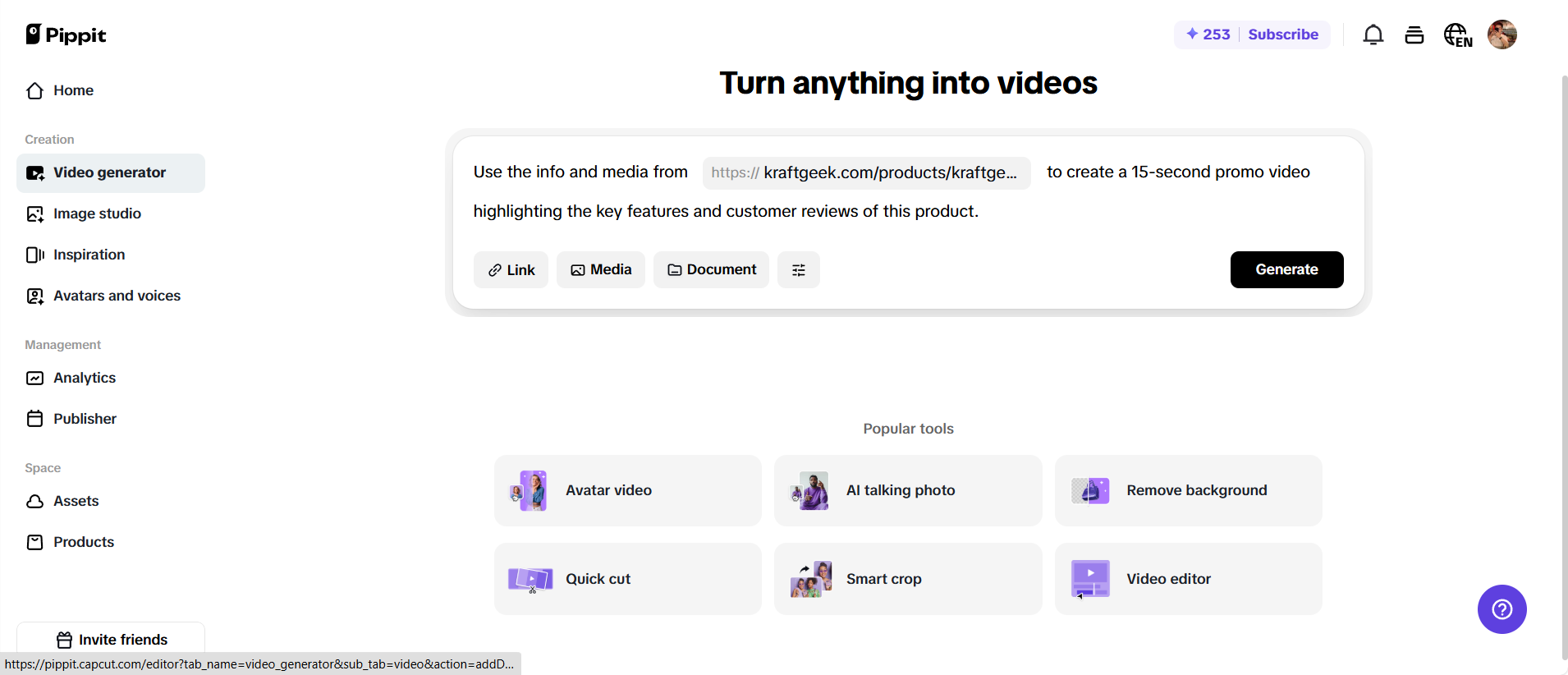 One-click video solution
