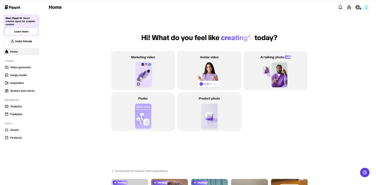 Generate videos with product links or media