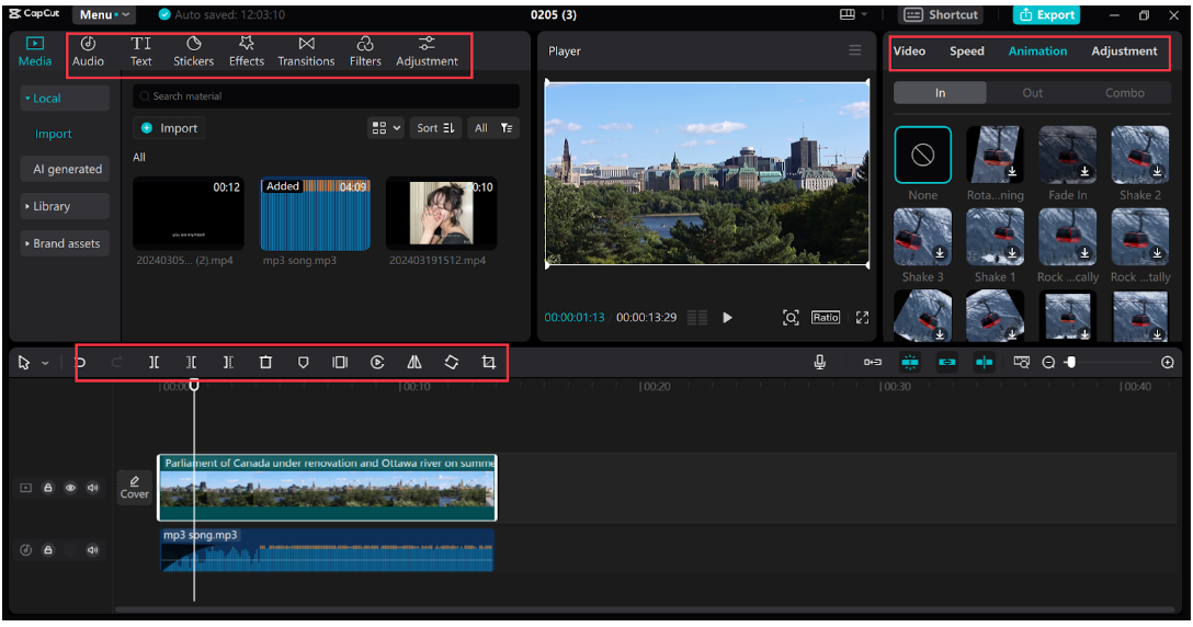 Edit the video