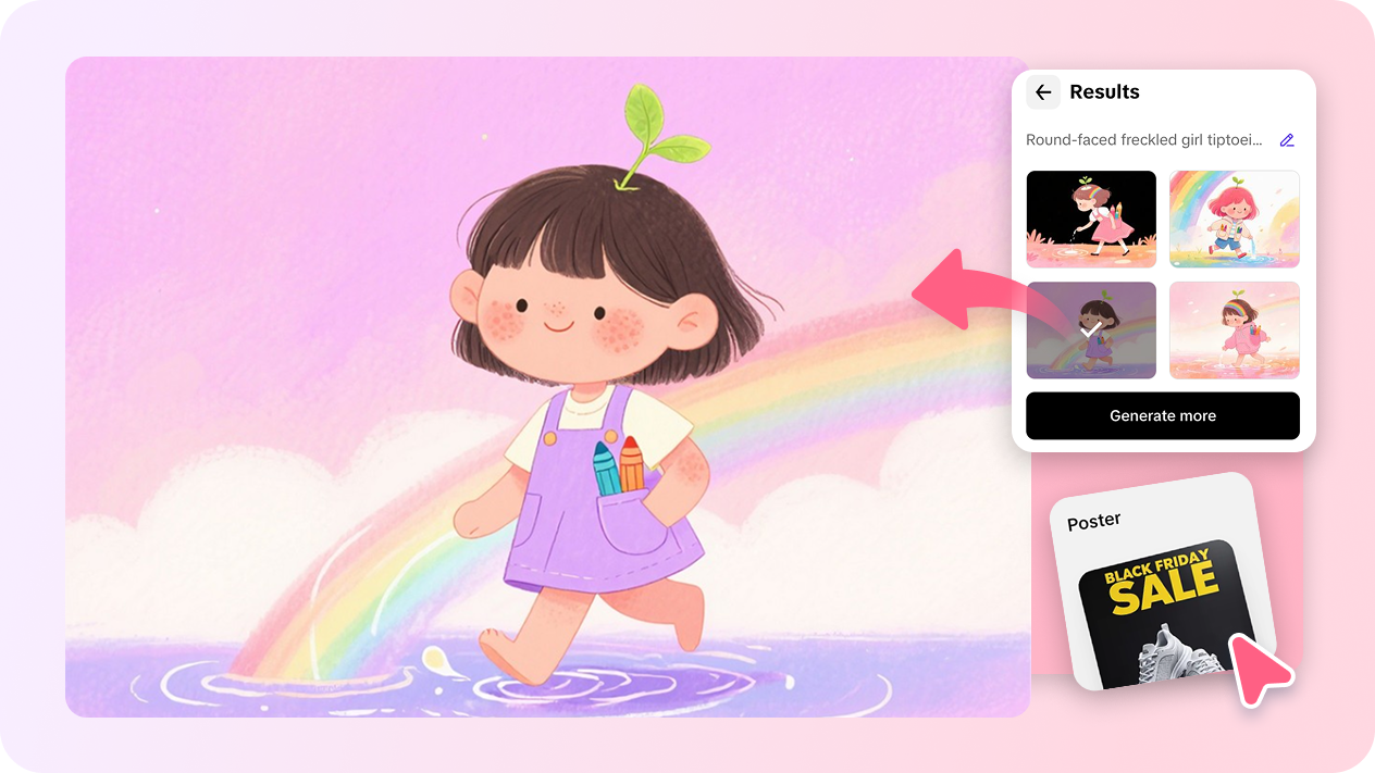 Pippit AI design feature