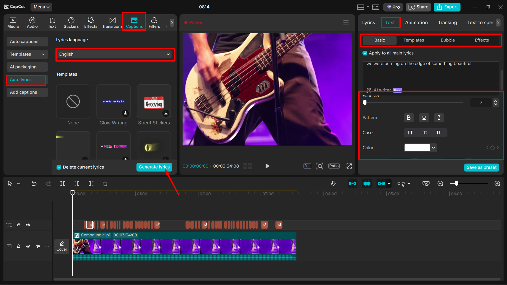 Bearbeiten Sie Ihr Songvideo in CapCut Desktop-Video-Editor