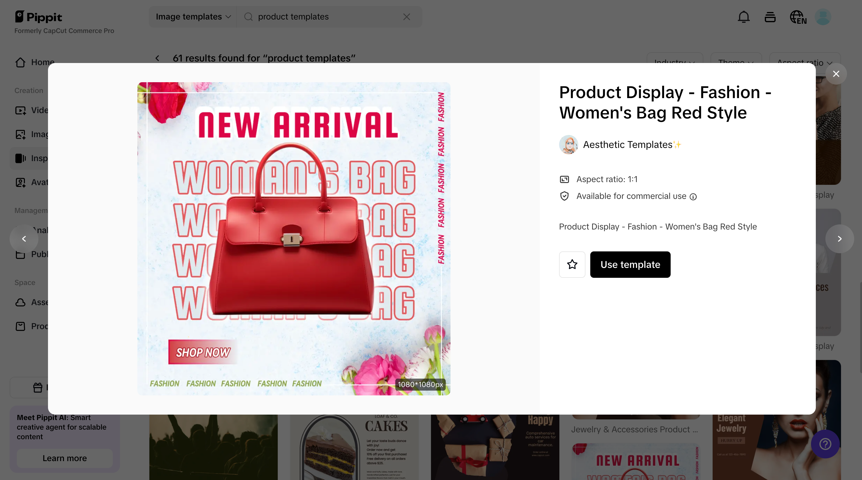 Select an image template