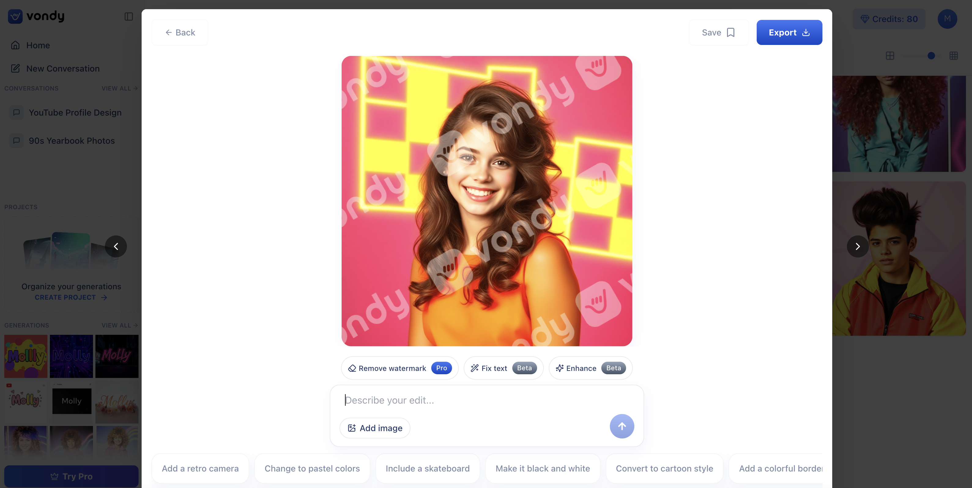 Vondy YouTube profile picture generator