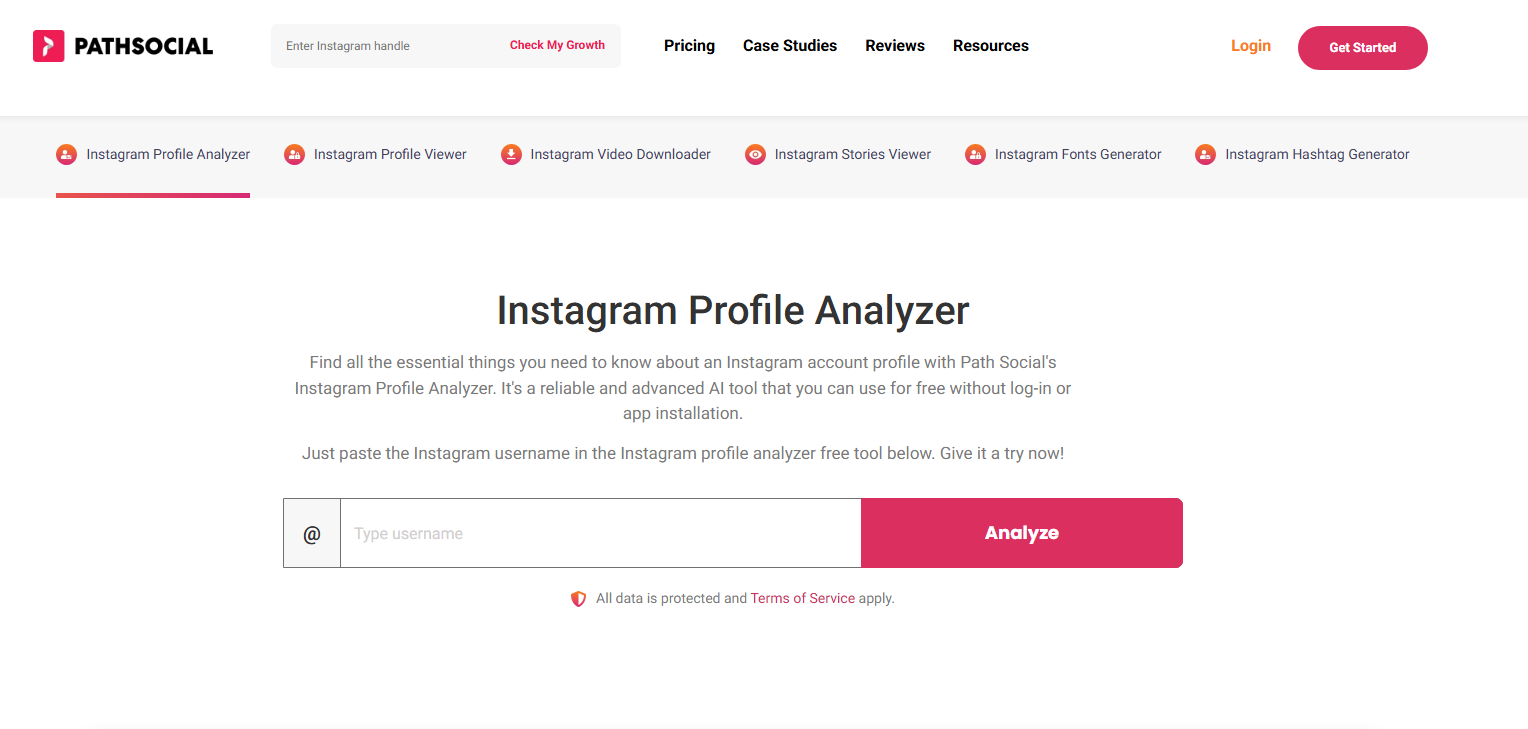 Analyseur de compte Instagram Path Social
