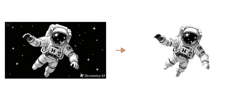 Dreamina eliminare fundal