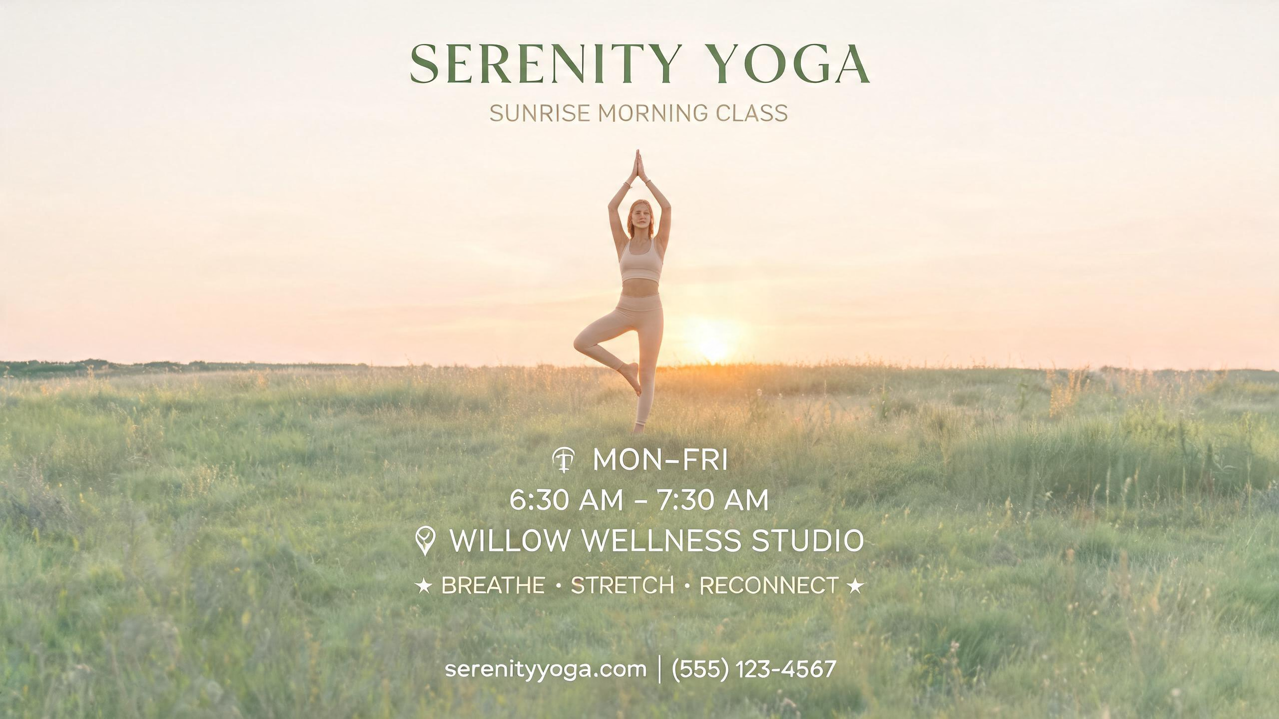 Yoga class flyer