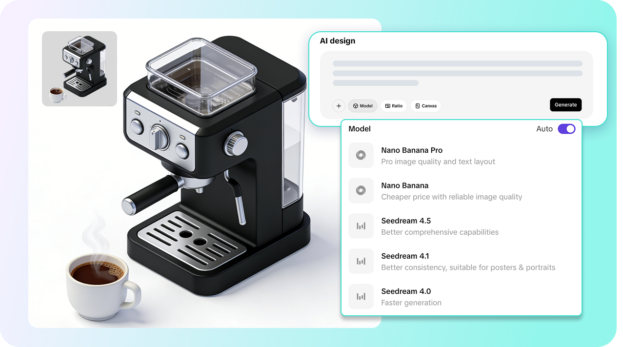 AI design interface