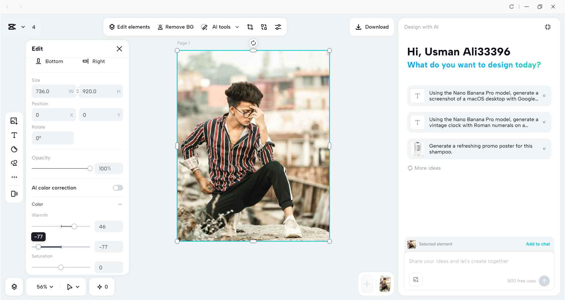 Interface of the CapCut desktop video editor - a quick way to edit and enhance images