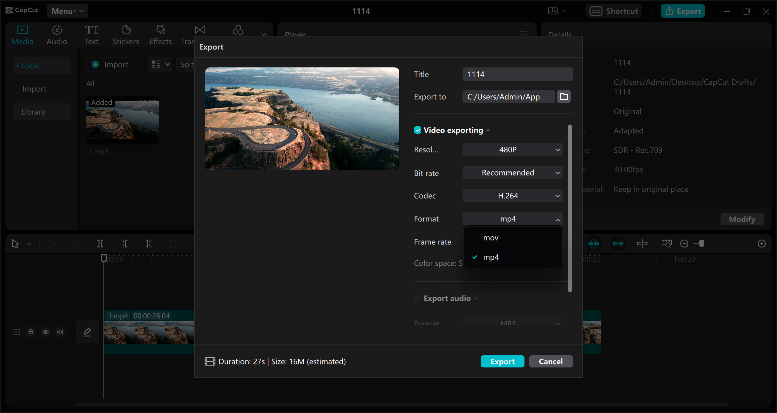 CapCut desktop video editor