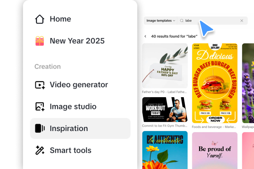 Choose a label template