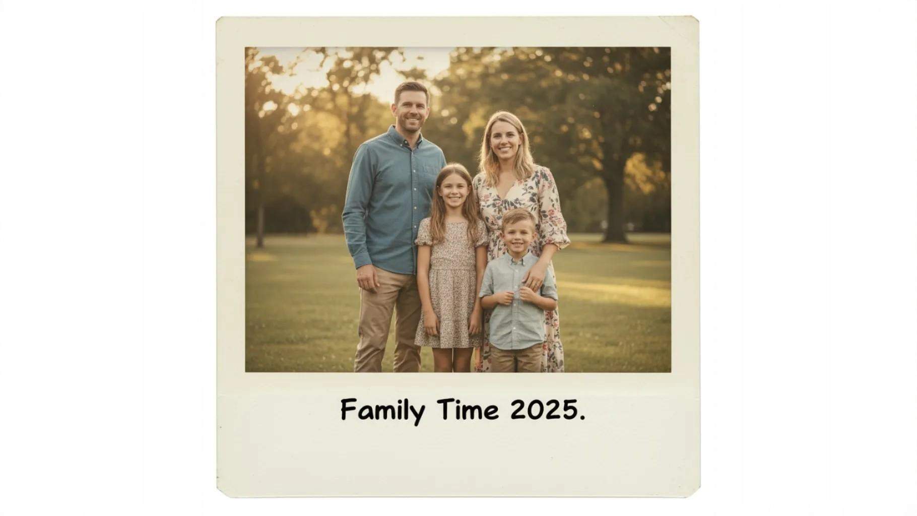 Polaroid family photo