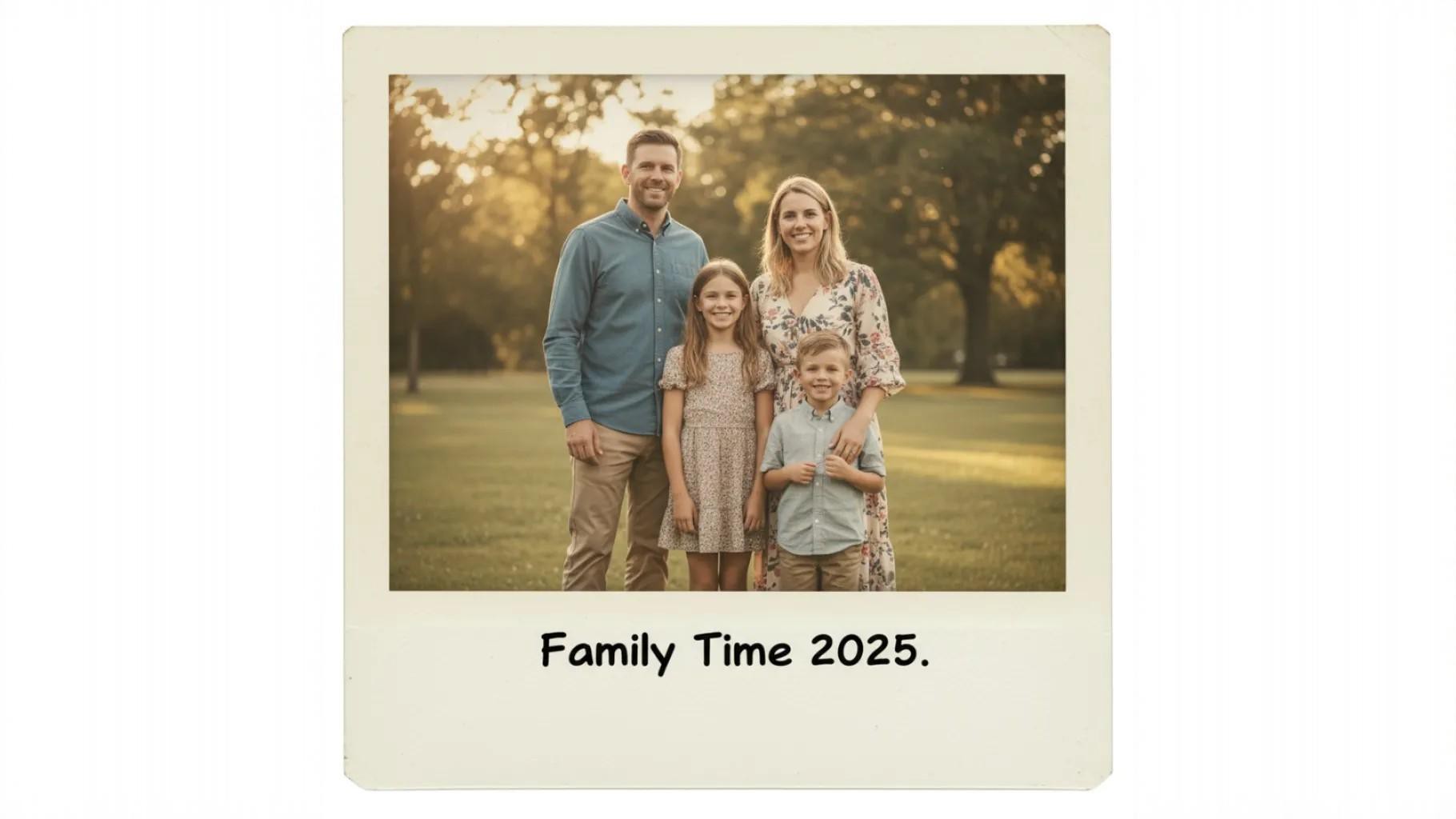 Polaroid family photo