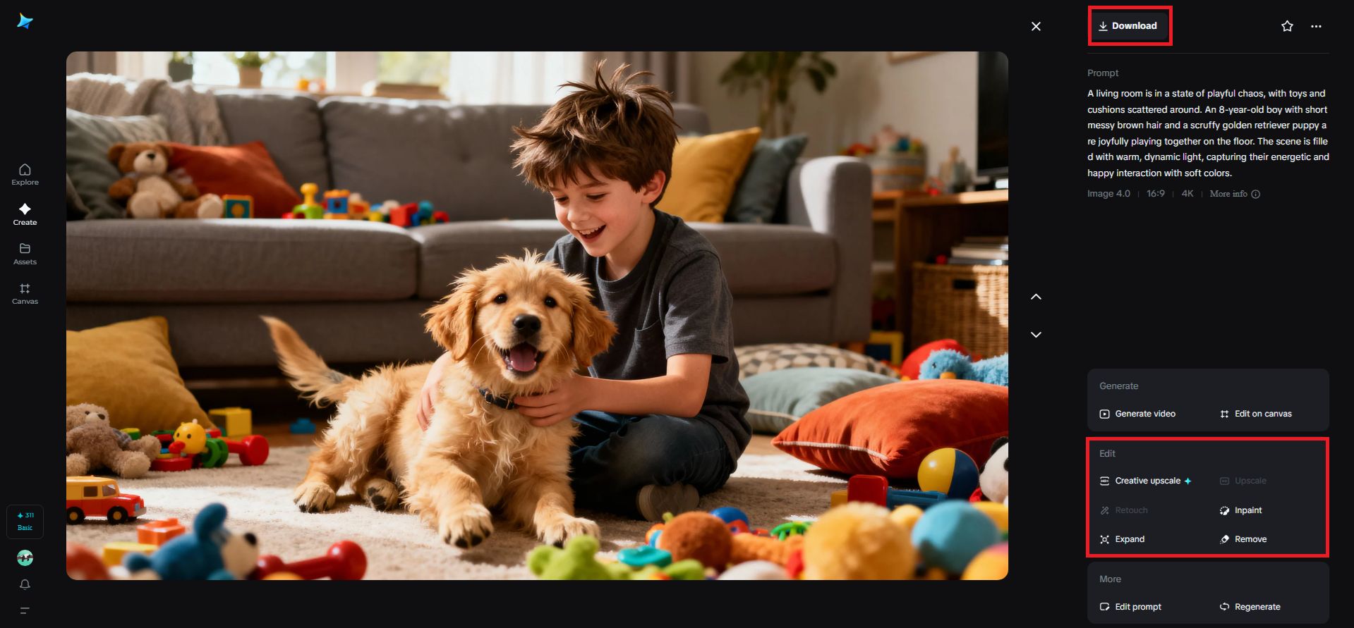 Review, refine, and download