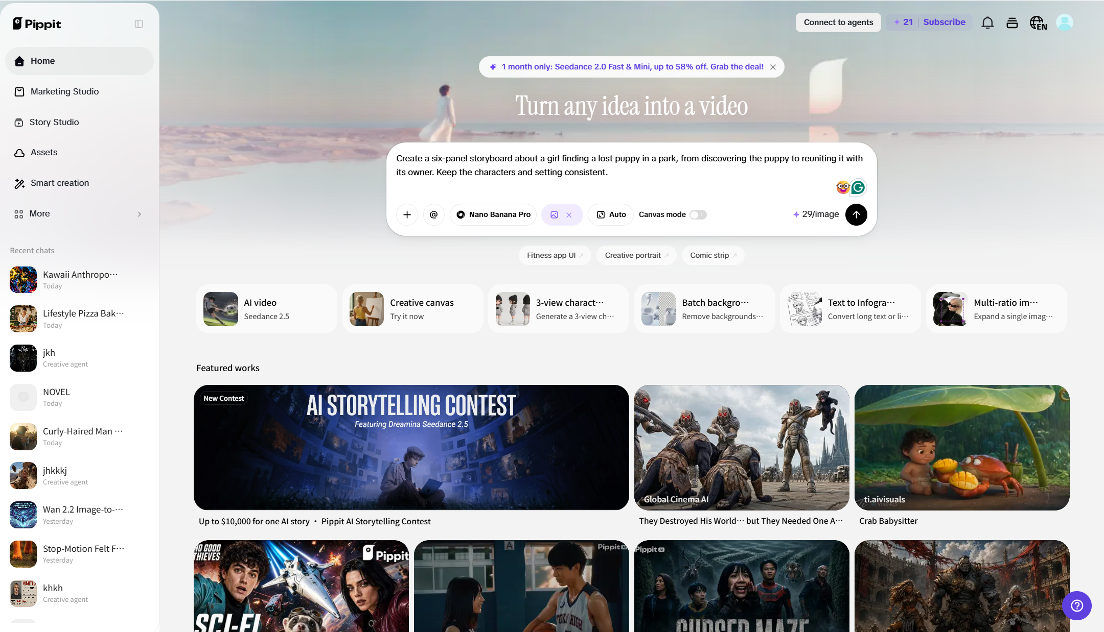 Enter Your Story Idea or Script