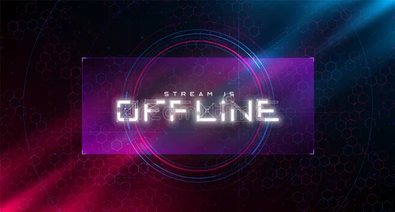 Example of a cyberpunk Twitch banner template