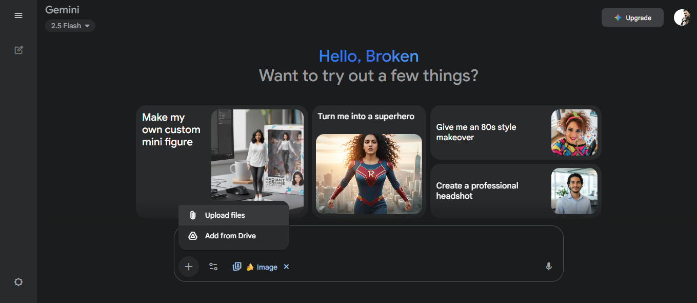 Upload and prepare your image