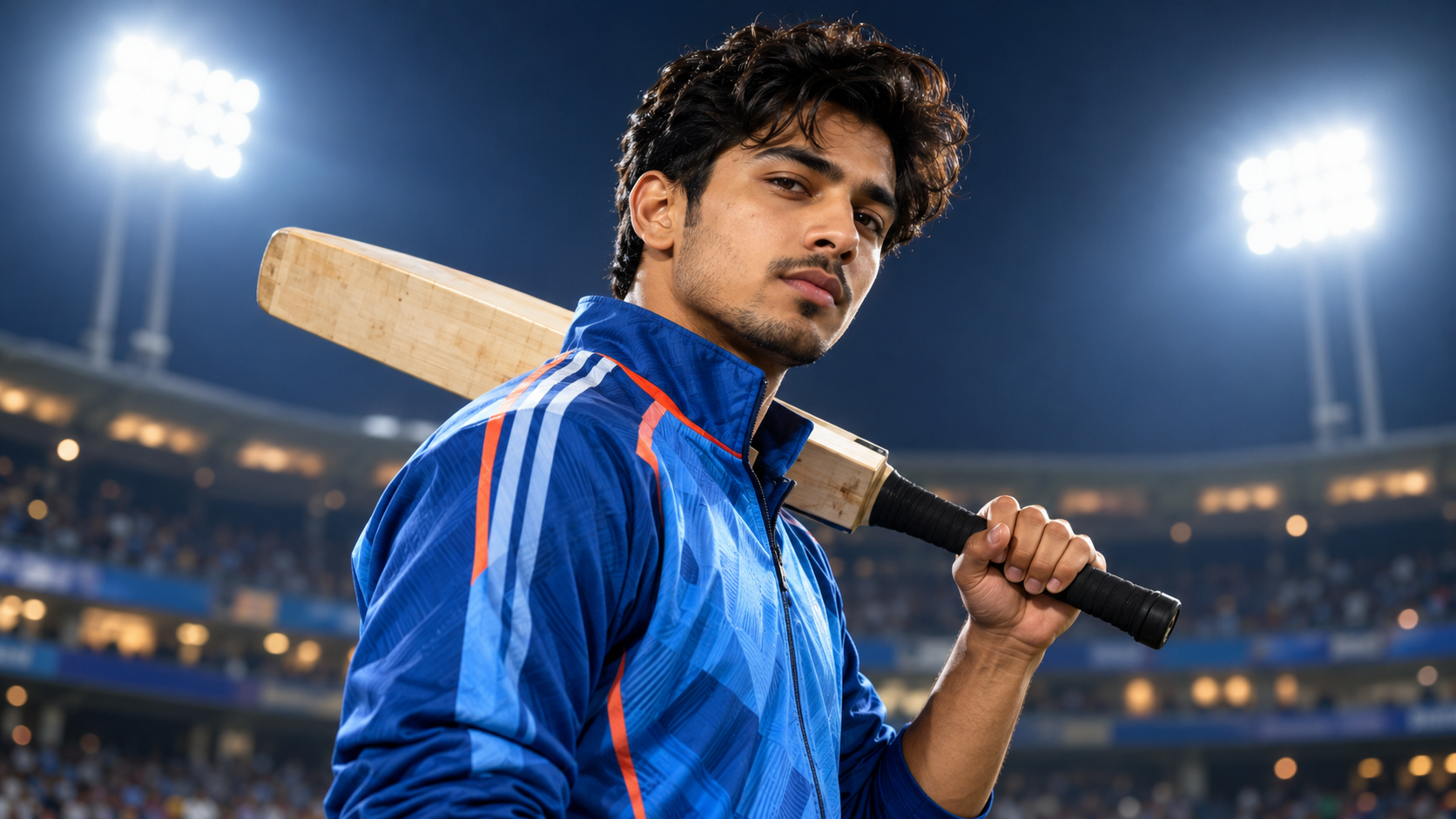 Stadium Night Boy Portrait example for ai prompt the priyesh