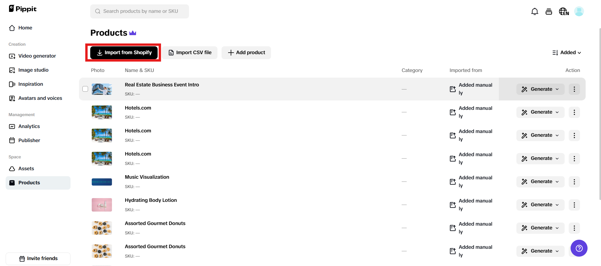 Instant Shopify product sync