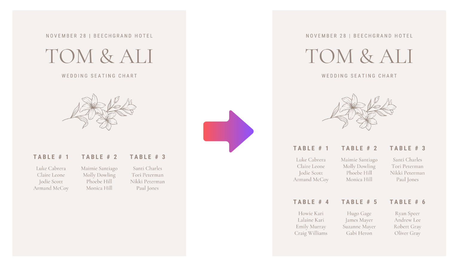 wedding seating chart maker