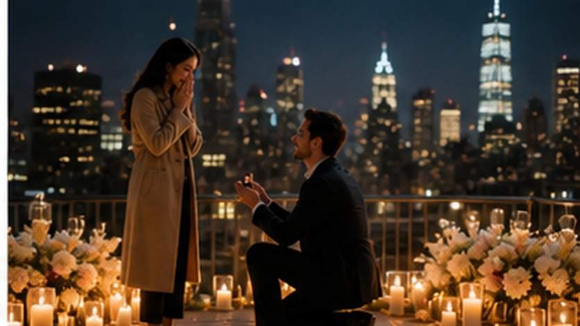 New York Tower Couple Photo Prompt exemple 4