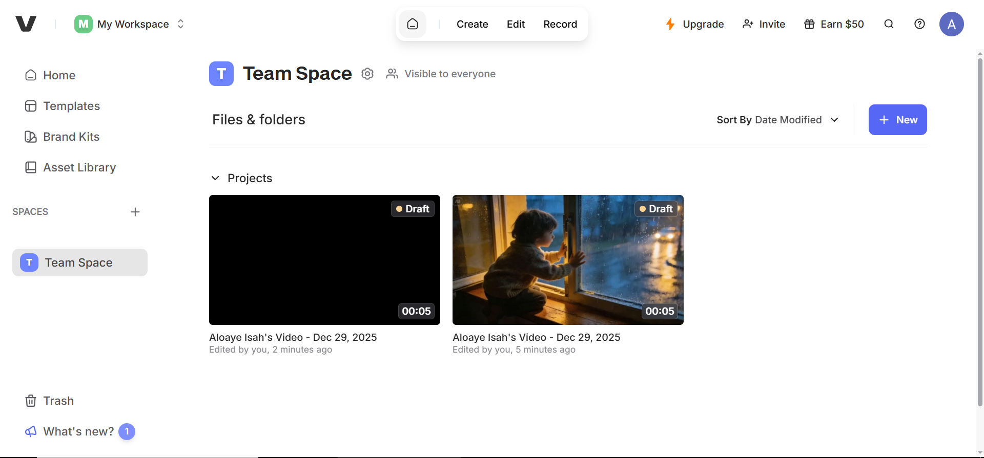 VEED homepage