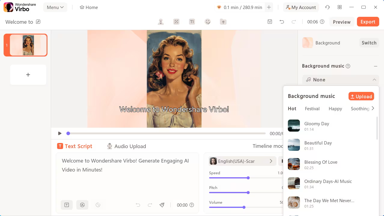 Interafce of Wondershare Vibro - çevrimiçi konuşma fotoğrafları yapmak için etkili bir araç