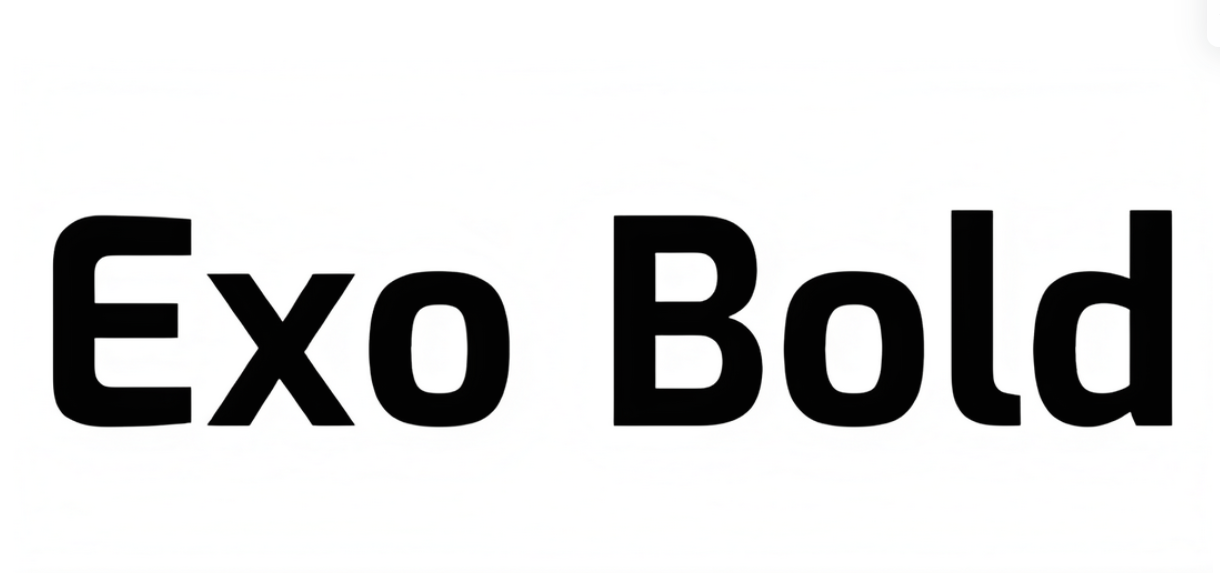 Exo bold font