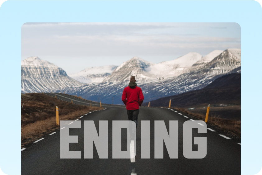 Create an ending using freeze frame effects