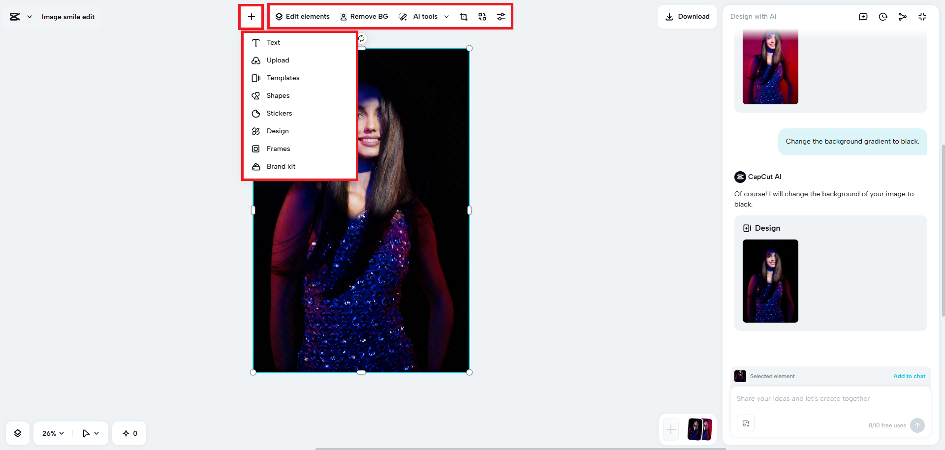 Make edits to your image manually