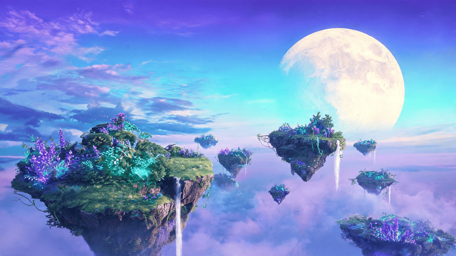 Landscape with floating islands