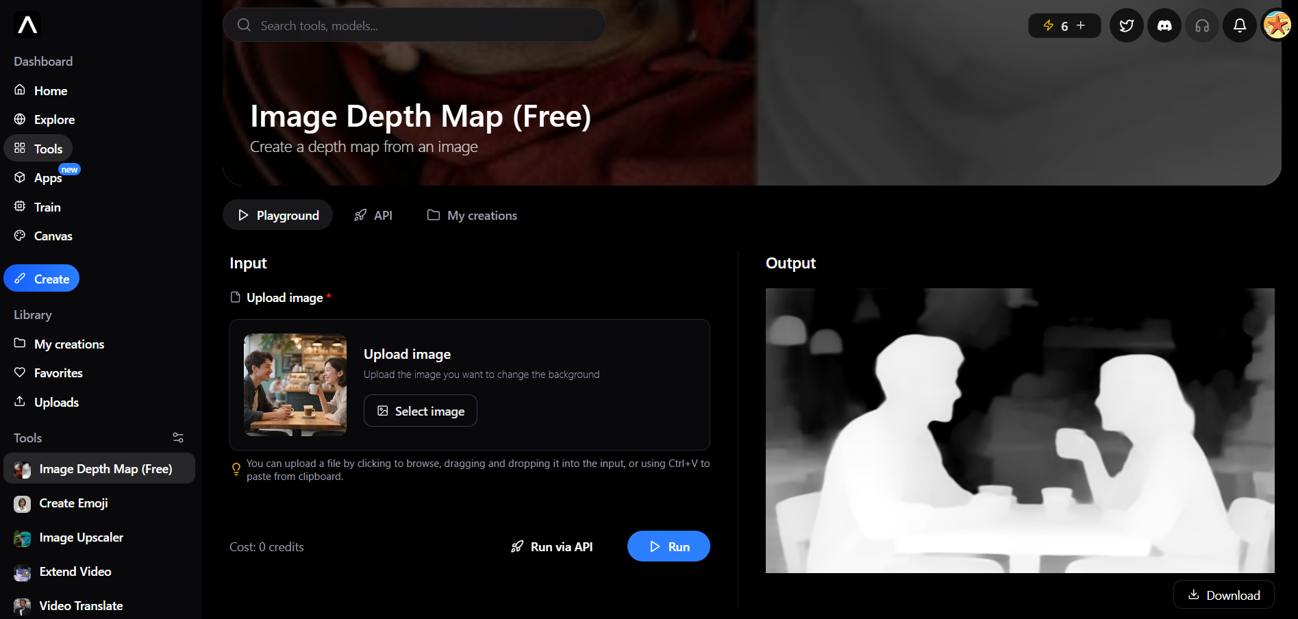 Artificial Studio interface