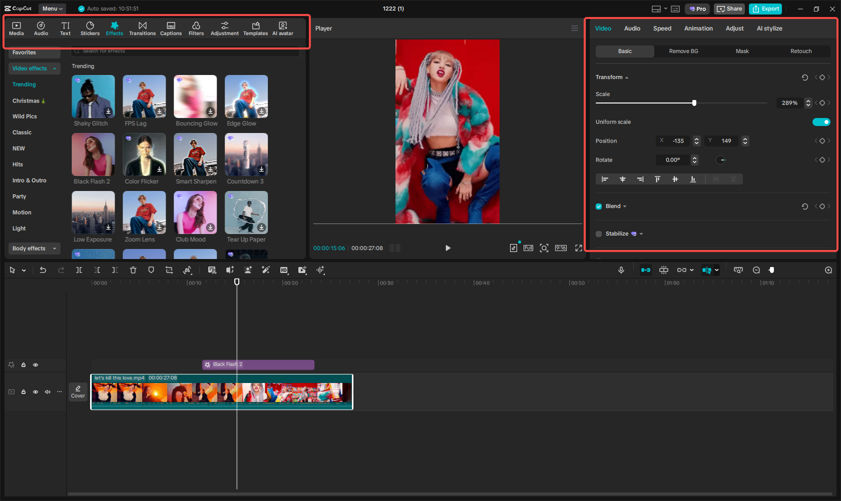 Edit and enhance the video with rich features using CapCut
