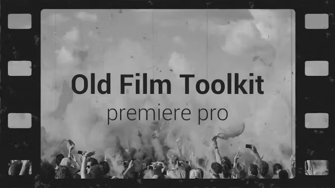 An Old film toolkit with multiple film noise overlay effects