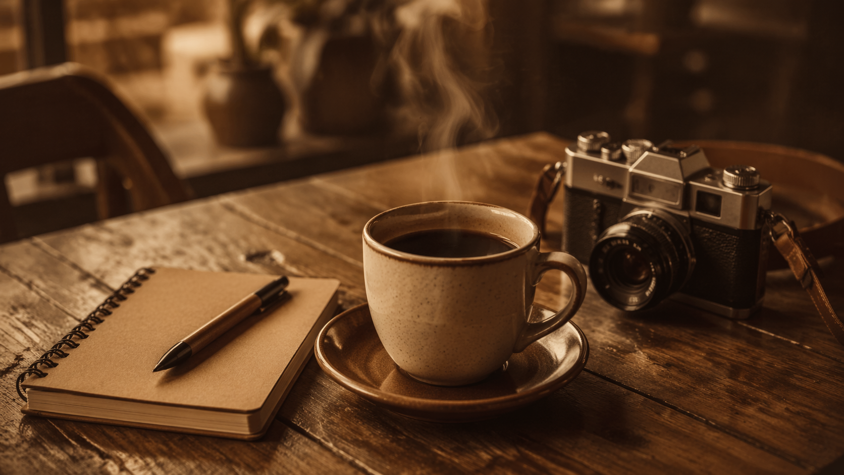 Dreamina Kaffee Fotofilter Prompt Beispiel 2: Latte Art Table Scene