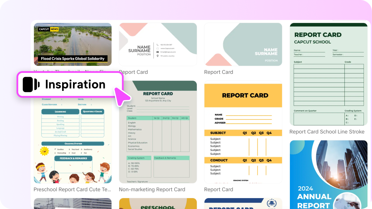 Professionally designed templates for any industry
