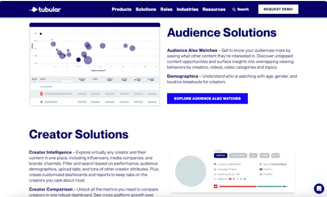 Interface van Tubular Intelligence - een gemakkelijke manier om andere YouTube-kanaalanalyses te bekijken