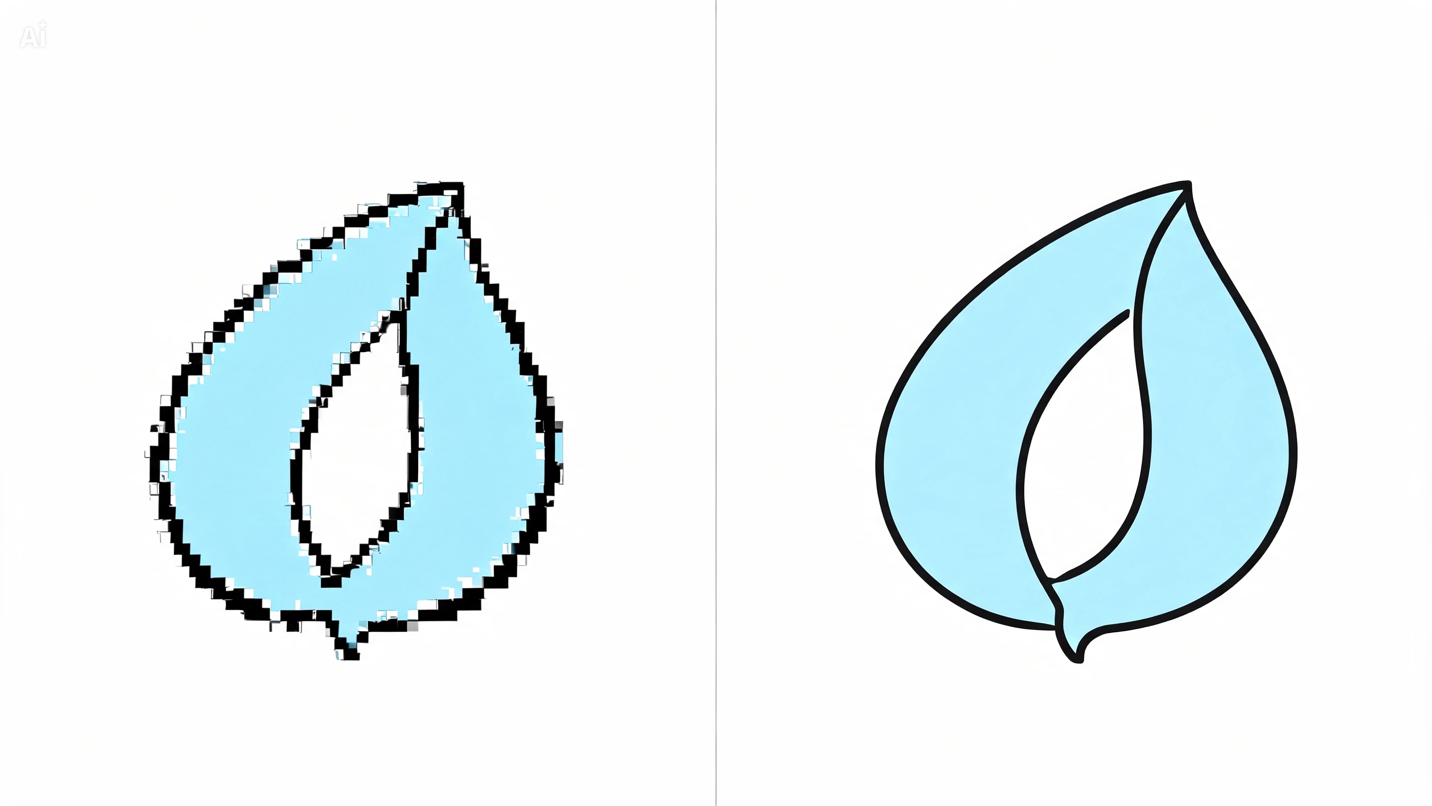 Upscale line art without broken edges