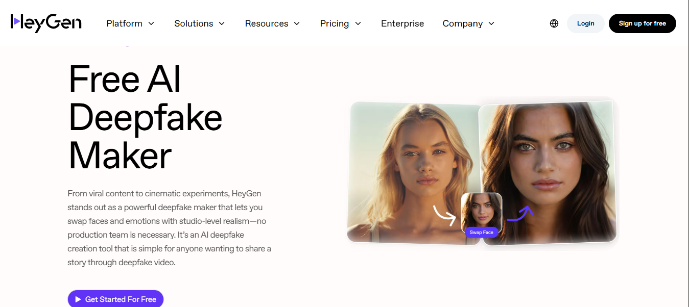 Site de deepfake: Criador de deepfake de IA HeyGen