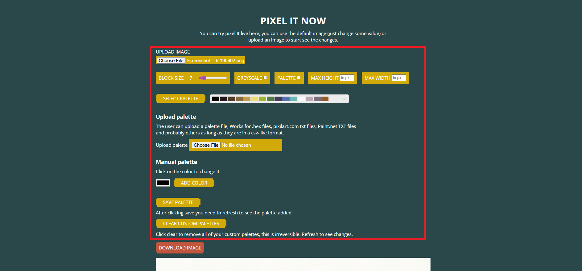 Upload your logo and adjust settings