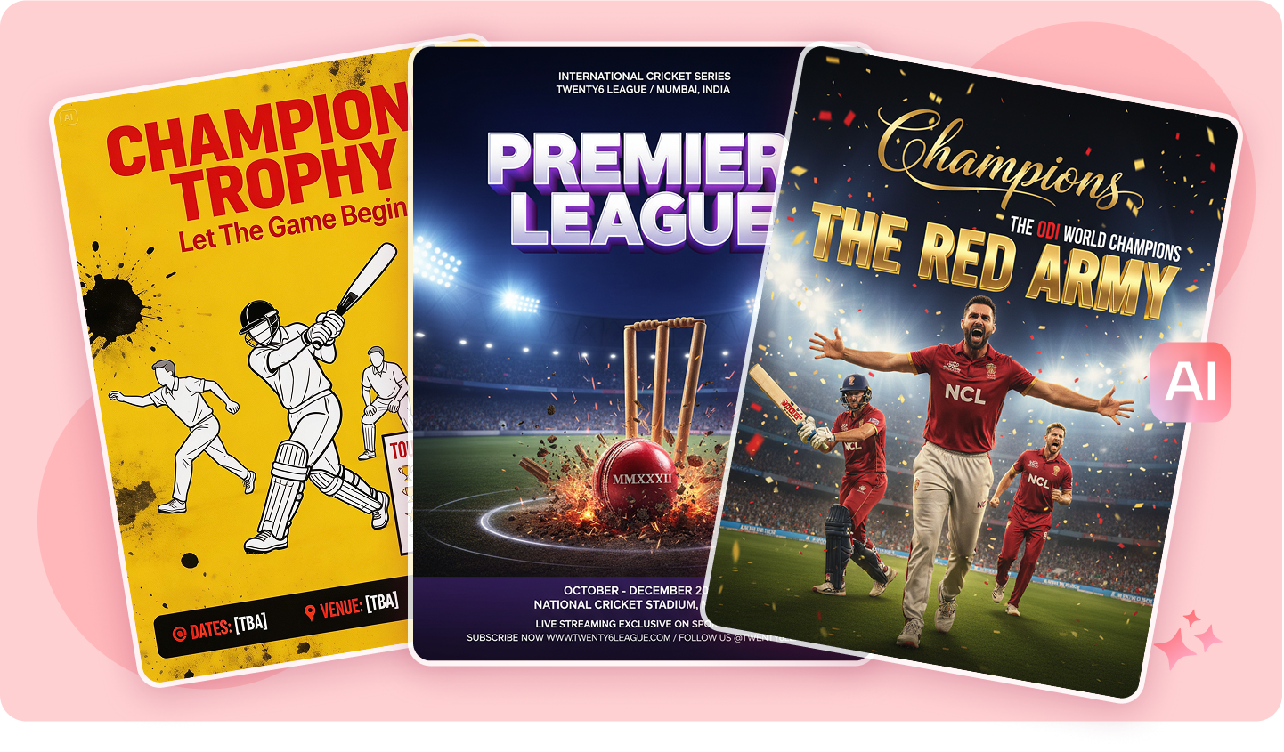 Cricket Poster Maker: Design Eye-Catching Posters for Tournament