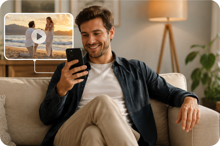 Create a love proposal video for family and friends