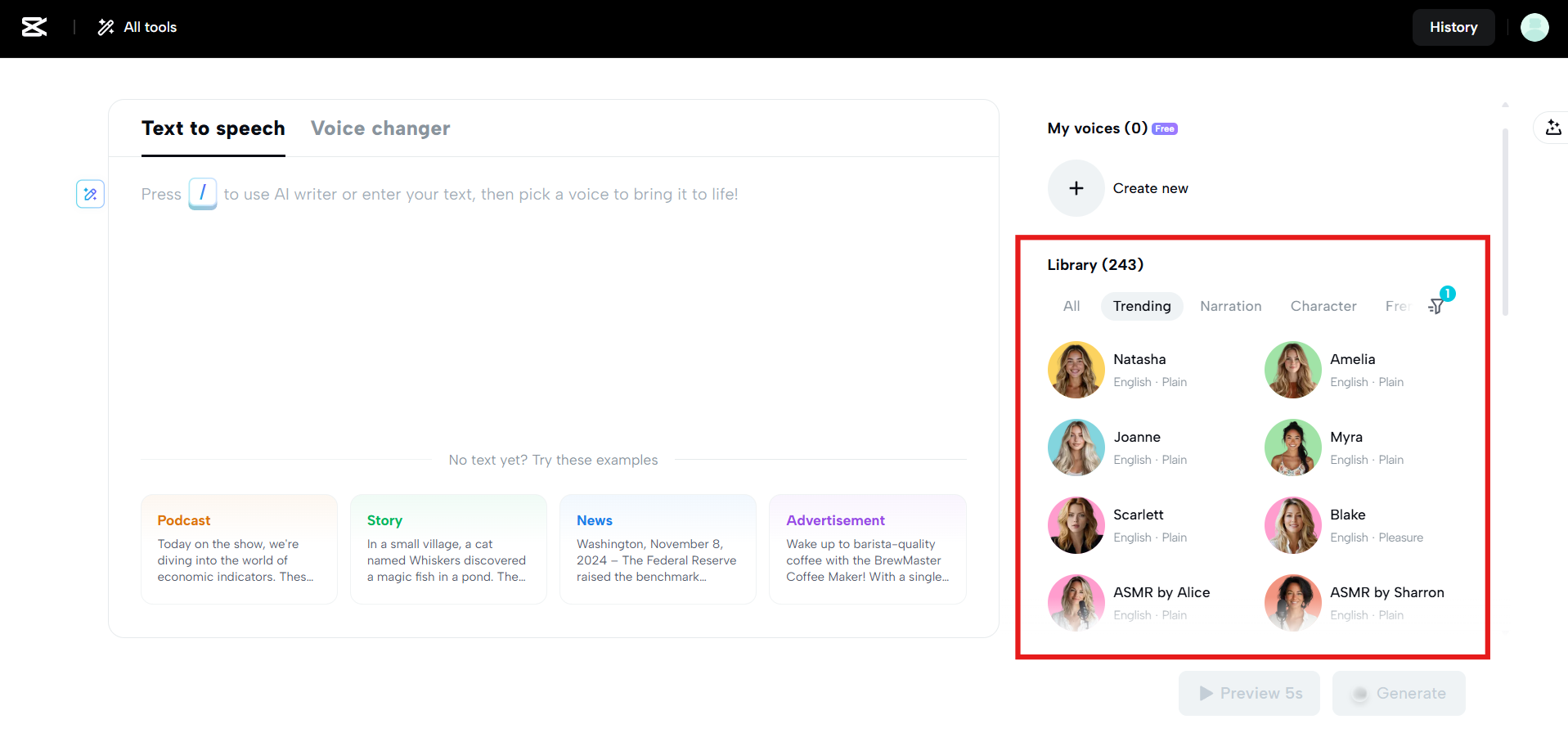 Voix féminines réalistes