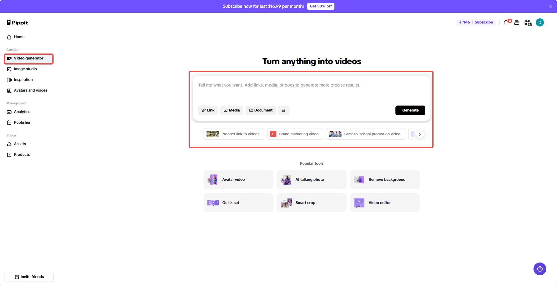 Quick video creation
