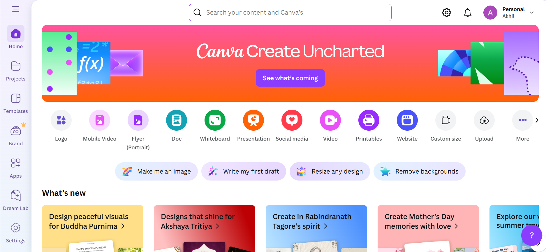 Canva Magic Studio's interface
